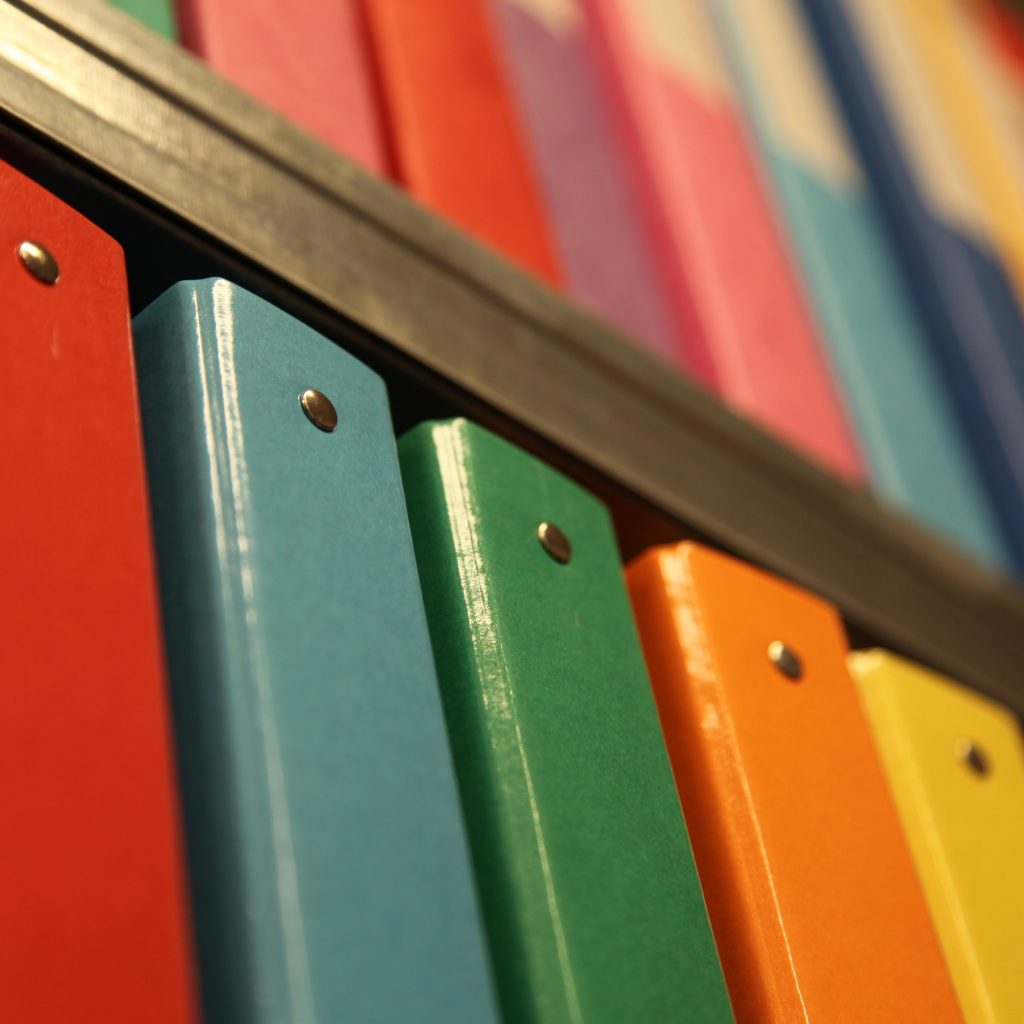 Classeurs pour le rangement et l'organisation